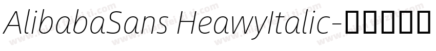 AlibabaSans HeawyItalic字体转换
